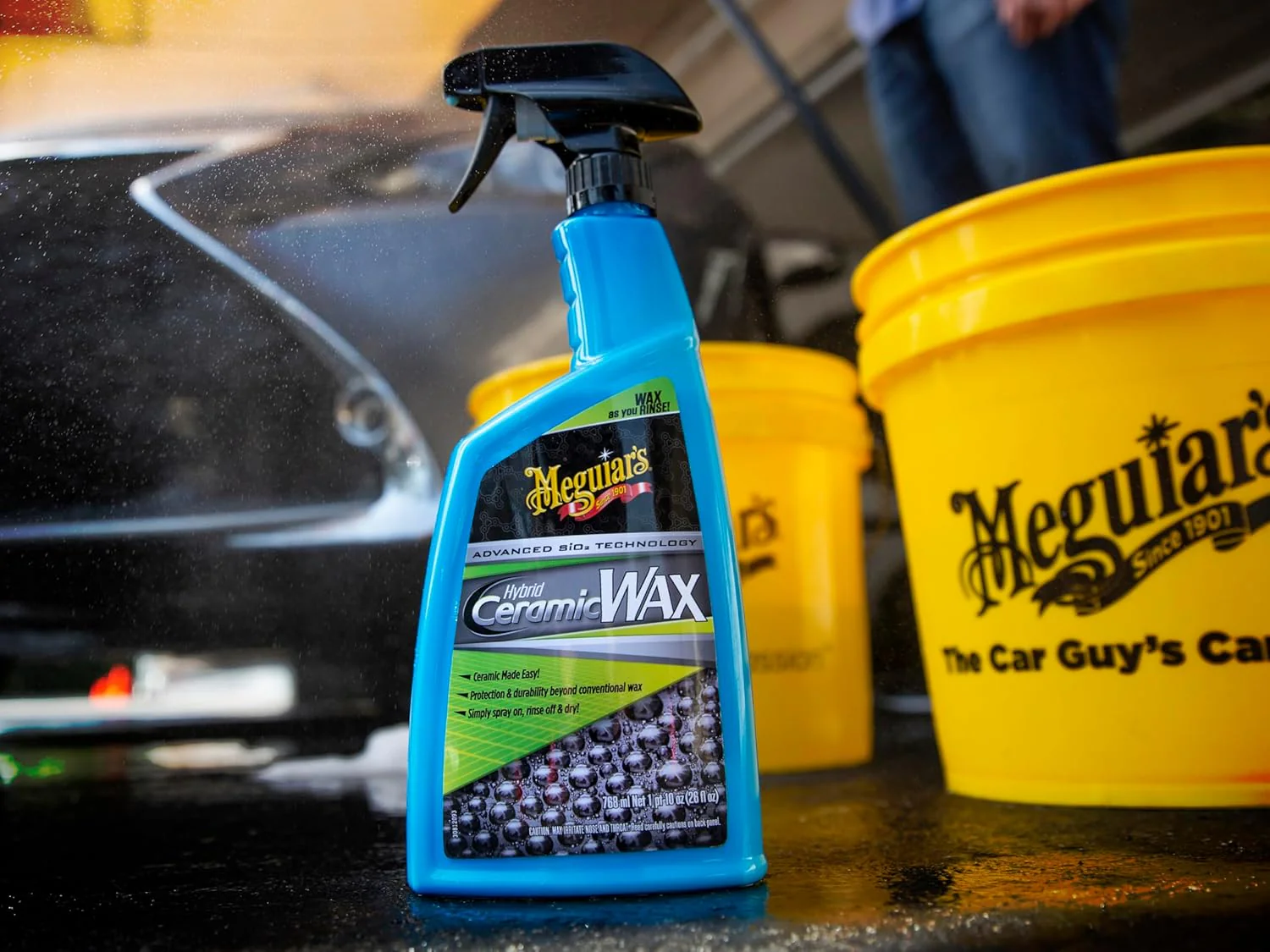 Meguiar's Hybrid Ceramic Wax, Easy-to-Use Spray Wax for Car Detailing with the Superior Protective Power of Advanced SiO2 Hybrid Barrier Technology, 26 Oz Spray Bottle - Image 4