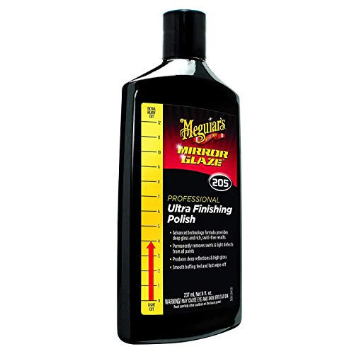 Meguiar's M205 Mirror Glaze Ultra Finishing Polish, Easy-to-Use Formula for Impeccable Shine, Multiple Ways to Apply Mirror Glaze, Removes Defects and Swirls for a High Gloss, 8 Oz Container - Image 2