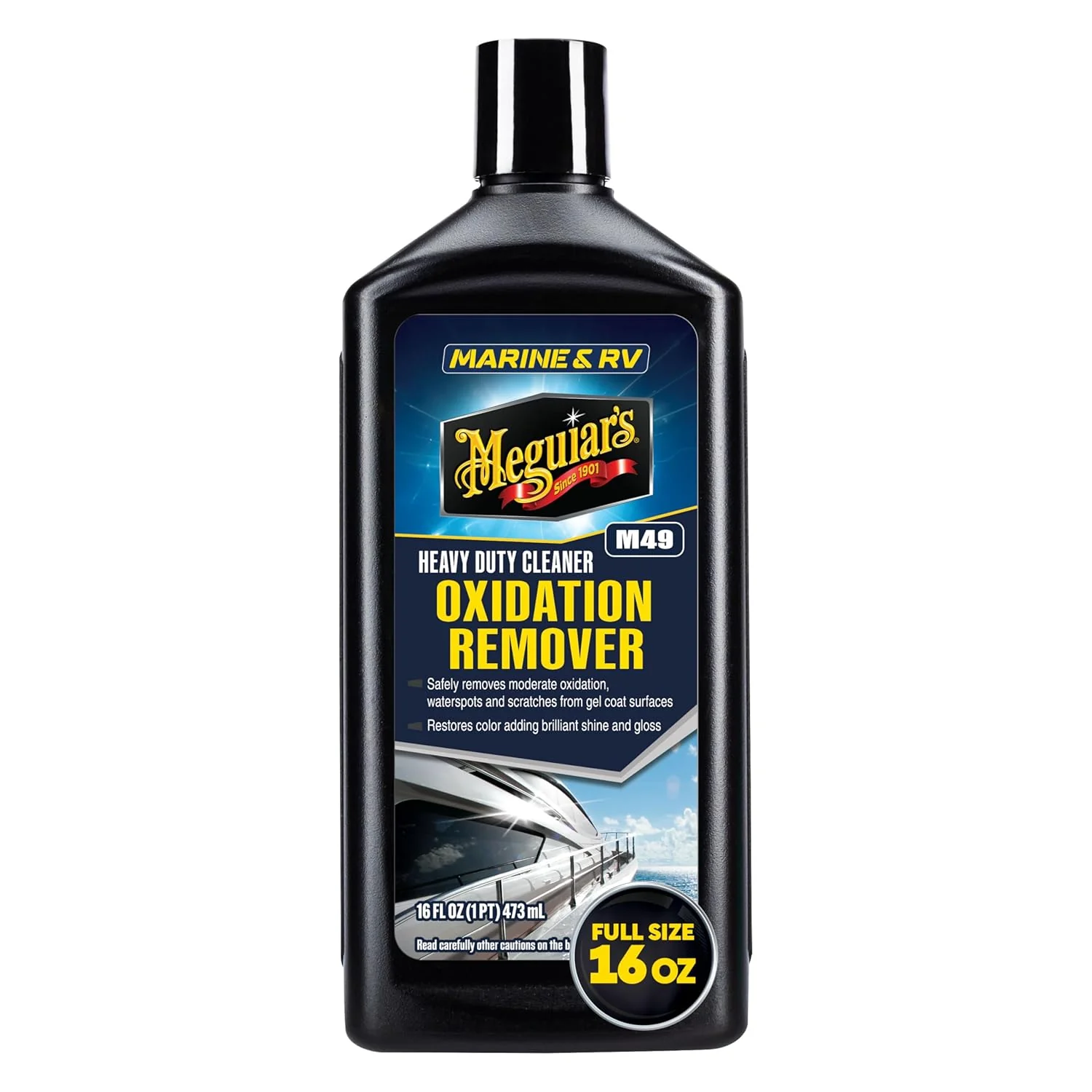 Meguiar's M4916 Marine/RV Heavy Duty Oxidation Remover, Oxidation, Water Spot, Stain, and Boat Scratch Remover for Vehicles with Gel Coat and Fiberglass Surfaces, 16 Oz - Packaging May Vary - Image 2