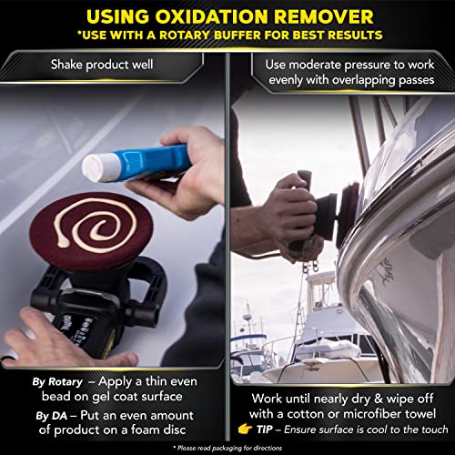 Meguiar's M4965 Marine/RV Fiberglass Restoration System, 3-Piece Marine Fiberglass Repair Kit Featuring Oxidation Remover for Boat Care Plus Boat Polish and Wax - Image 4