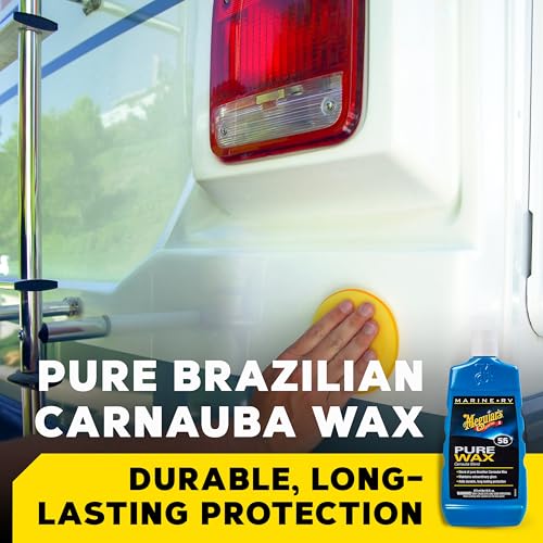 Meguiar's M5616 Marine/RV Pure Wax Carnauba Blend, Long-Lasting Liquid Wax for Protecting Gel Coat, Fiberglass, and Painted Marine/RV Finishes, 16 Oz Bottle - Image 4