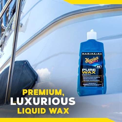 Meguiar's M5616 Marine/RV Pure Wax Carnauba Blend, Long-Lasting Liquid Wax for Protecting Gel Coat, Fiberglass, and Painted Marine/RV Finishes, 16 Oz Bottle - Image 9
