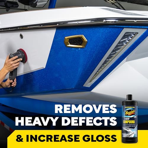 Meguiar's M6732 Marine/RV One Step Compound, Remove Oxidation, Stains, Scratches, and Water Spots, Restore The Color and Shine of Fiberglass Gel Coat Finishes, 32 Oz Bottle - Image 2