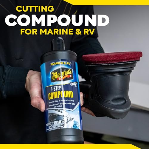 Meguiar's M6732 Marine/RV One Step Compound, Remove Oxidation, Stains, Scratches, and Water Spots, Restore The Color and Shine of Fiberglass Gel Coat Finishes, 32 Oz Bottle - Image 8