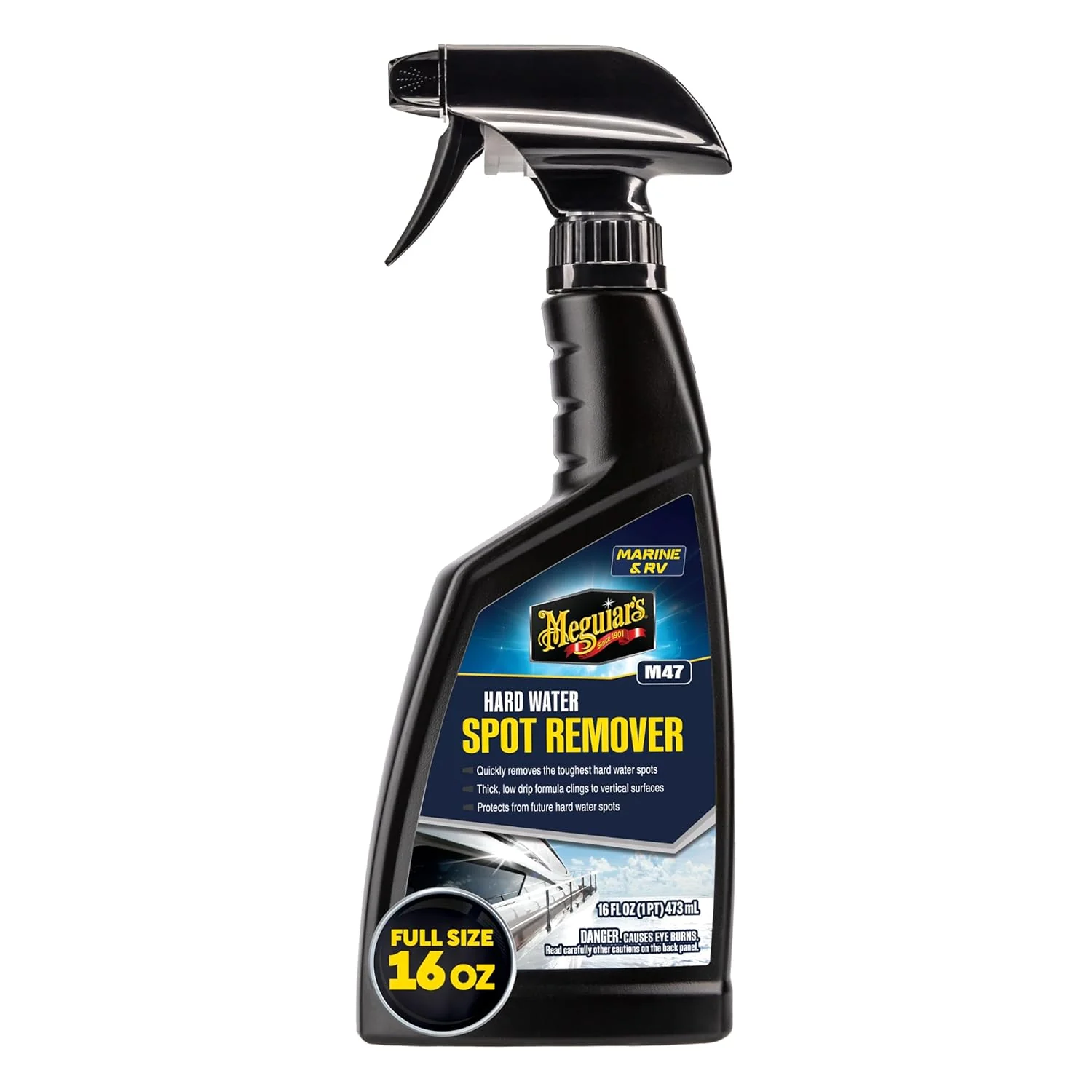 Meguiar's Marine/RV Hard Water Spot Remover M4716 - Hard Water Spot Remover For Boats and for RVs That's Easy to Use Spray - For RV and Boat Detailing - Remove Water Spots and Add Protection, 16 Oz - Image 2