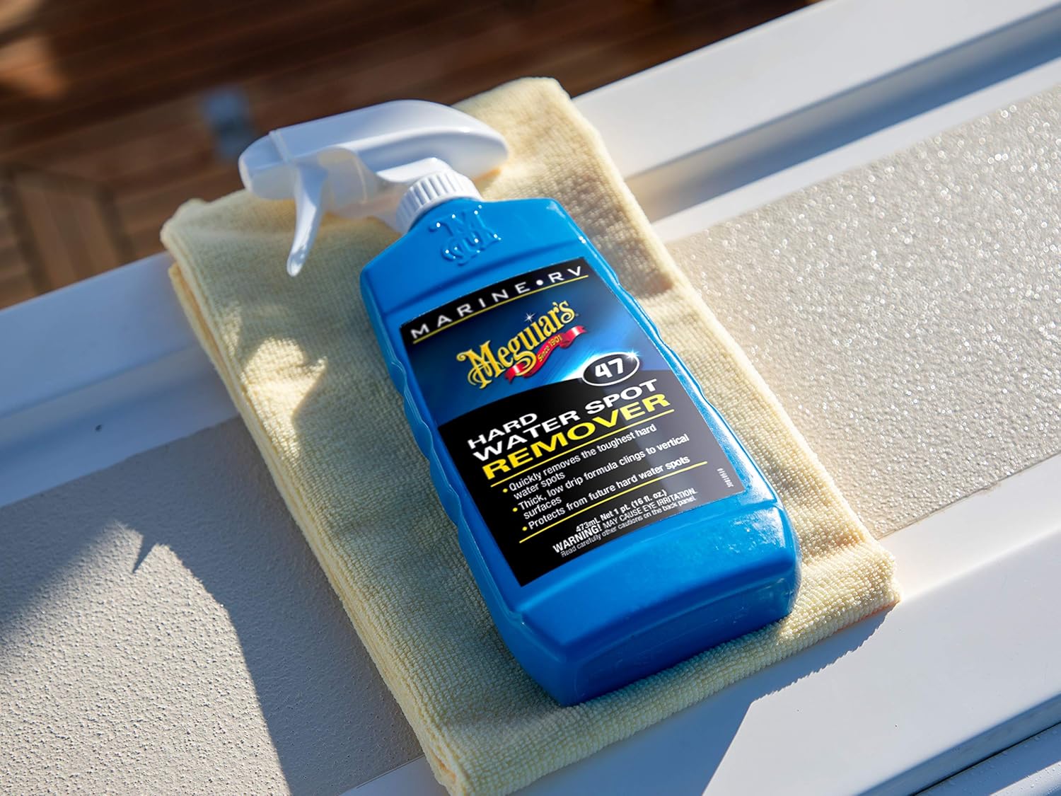 Meguiar's Marine/RV Hard Water Spot Remover M4716 - Hard Water Spot Remover For Boats and for RVs That's Easy to Use Spray - For RV and Boat Detailing - Remove Water Spots and Add Protection, 16 Oz - Image 6