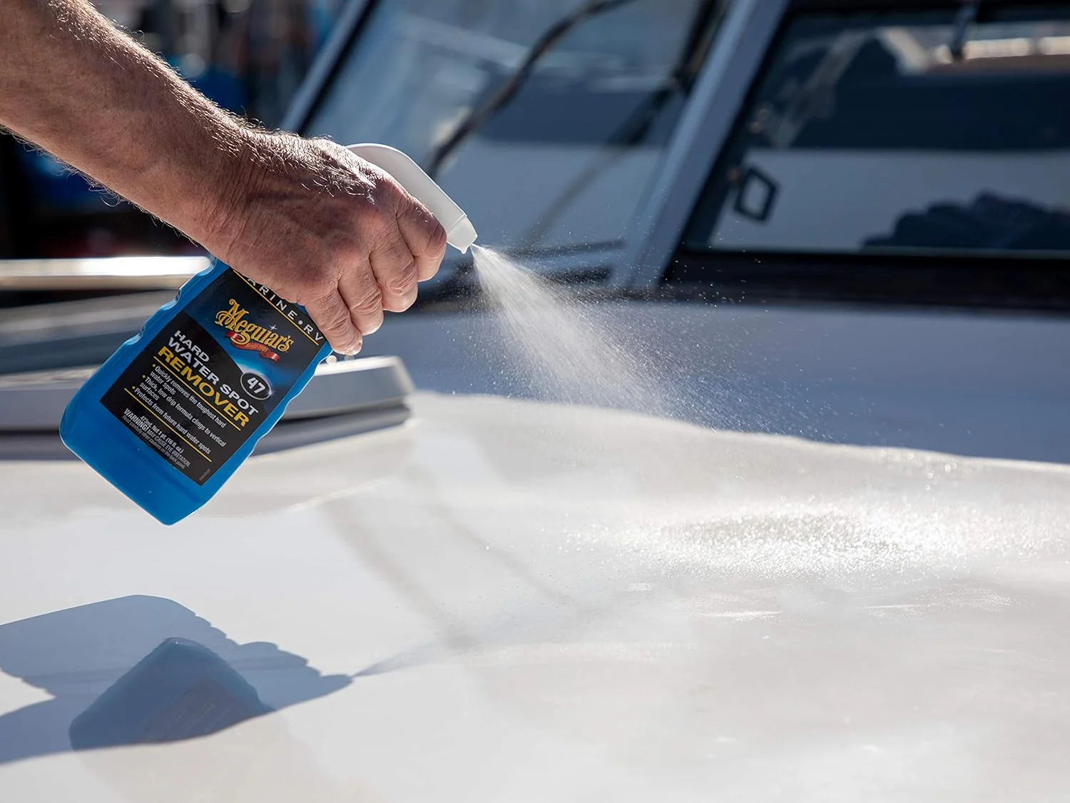Meguiar's Marine/RV Hard Water Spot Remover M4716 - Hard Water Spot Remover For Boats and for RVs That's Easy to Use Spray - For RV and Boat Detailing - Remove Water Spots and Add Protection, 16 Oz - Image 7