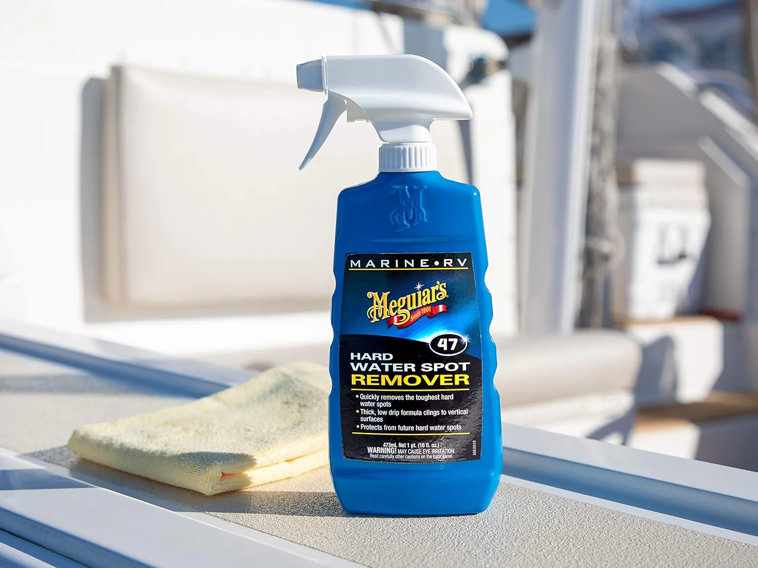 Meguiar's Marine/RV Hard Water Spot Remover M4716 - Hard Water Spot Remover For Boats and for RVs That's Easy to Use Spray - For RV and Boat Detailing - Remove Water Spots and Add Protection, 16 Oz - Image 9