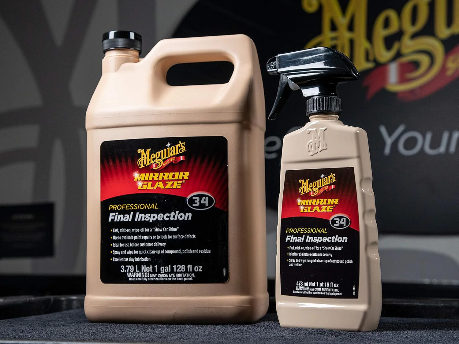 Meguiar's Professional Final Inspection Mist & Wipe M3401 - Quickly and Gently Remove Prints, Dust, and Smudges Leaving a Showroom Quality Shine - Safe as a Clay Bar Lubricant, 128 Oz, 1 Gallon - Image 5