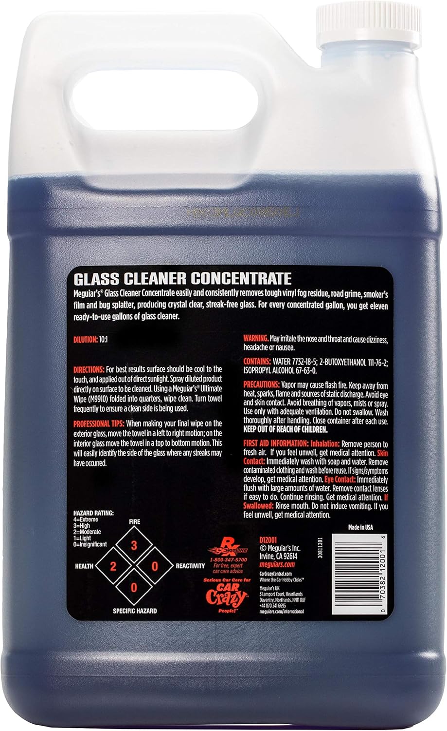Meguiar's D12001 Professional Glass Cleaner Concentrate - Professional Strength Glass Cleaner for a Streak-Free Shine that's Residue-Free, 128 Oz, 1 Gallon - Image 4