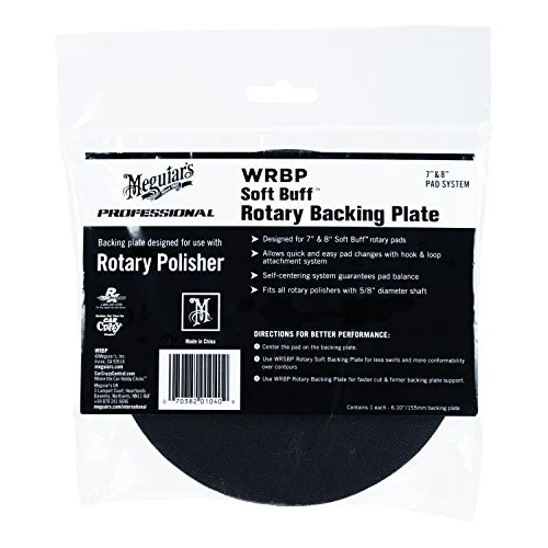 Meguiar's Professional Soft Buff Rotary Backing - Rotary Backing Plate for 7"- 8" Rotary Pads, Accepts a 5/8" Diameter Shaft, Hook and Loop for Machine Polishing, 1 Backing Plate - Image 4