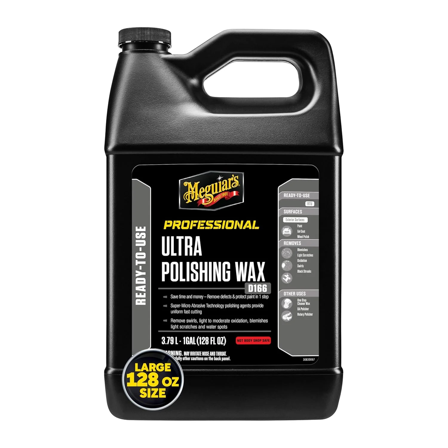 Meguiar's Professional Ultra Polishing Wax D16601 - Premium Scratch Removal, Car Polish, and Car Wax in One - One-Step Cleaner Wax that's Easy to Use - Restores Clarity and Shine, 128 Oz, 1 Gal - Image 2