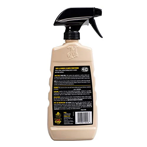 Meguiar's Professional Vinyl and Rubber Cleaner Conditioner M4016 - Pro-Grade for Interior and Exterior, Screens out UV Rays while Leaving Behind a Natural Sheen, 16 Oz - Image 3