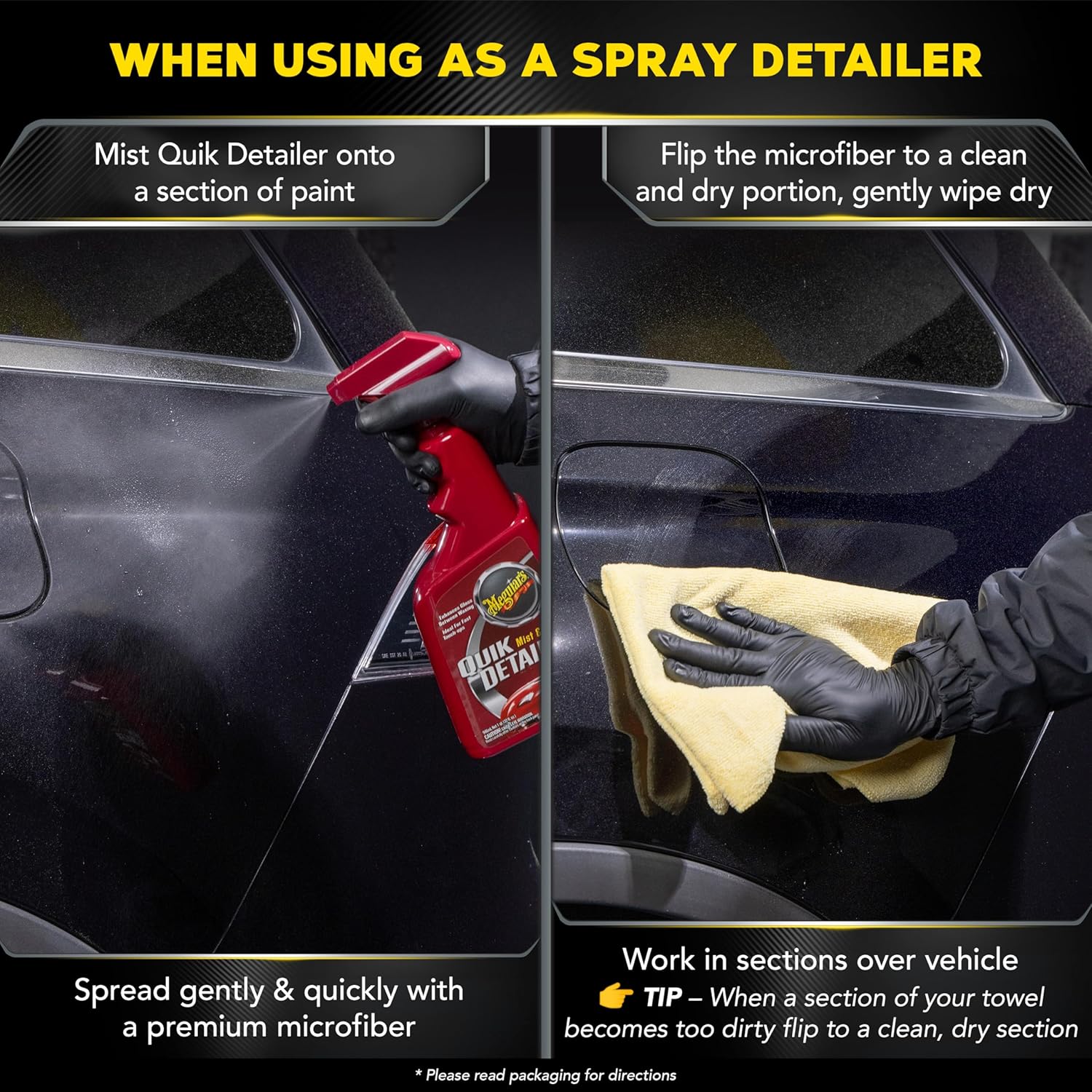 Meguiar's A3316 Quik Detailer Mist & Wipe, 16 oz, Spray - Image 6