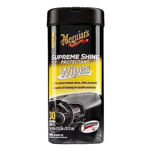 Meguiar's Supreme Shine Protectant Wipes - Convenient Protectant Wipes with UV Blocking for Durable Protection, Premium Car Wipe that Clean and Leave a Non-Greasy Glossy Shine, 30 Count - Image 7