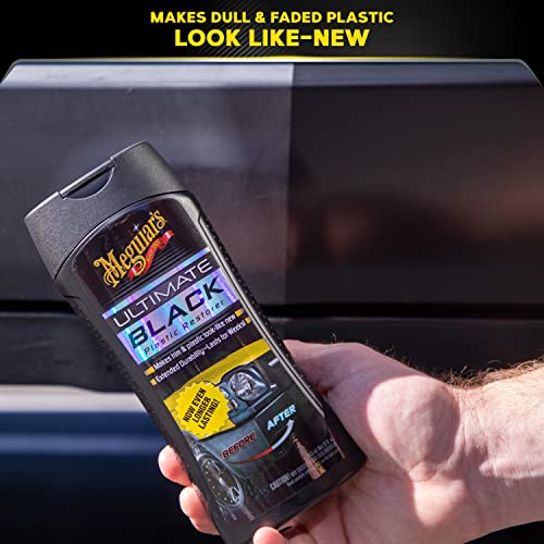 Meguiar's Ultimate Black Plastic Restorer - Enhance Faded Trim with Long-Lasting UV Protection - 12 Oz Bottle - Image 2