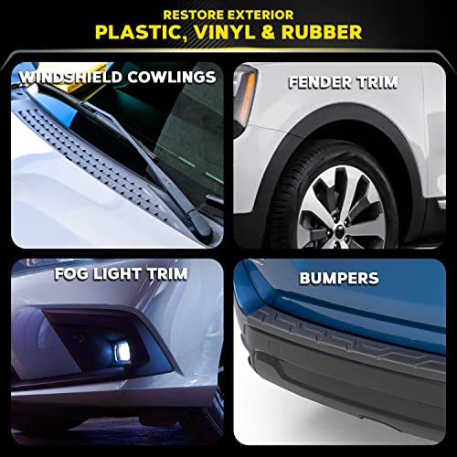 Meguiar's Ultimate Black Plastic Restorer - Enhance Faded Trim with Long-Lasting UV Protection - 12 Oz Bottle - Image 3