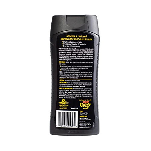 Meguiar's Ultimate Black Plastic Restorer - Enhance Faded Trim with Long-Lasting UV Protection - 12 Oz Bottle - Image 8