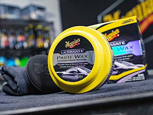 Meguiar's Ultimate Paste Wax - Premium Car Wax for a Deep, Reflective Shine Gloss with Long-Lasting Protection - Easy to Apply and Remove, Microfiber Towel and Applicator Included, 8 Oz Paste - Image 4