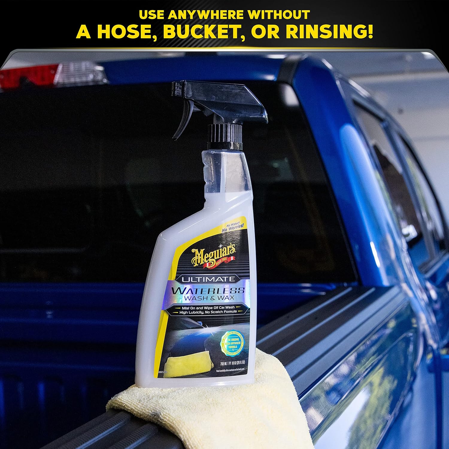 Meguiar's Ultimate Waterless Wash & Wax, Scratch-Free Waterless Car Cleaning Spray That Makes Detailing Quick and Easy, 2-in-1 Cleaner and Protection to Help Your Ride Shine, 26 Oz - Image 10