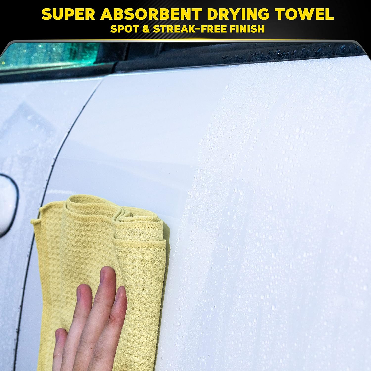 Meguiar's Water Magnet Microfiber Drying Towel, Premium Car Wash Microfiber Towel That�s Super Plush, Water Absorbent & Scratch-Free Big Microfiber Towels for Cars, 1 Pack - Image 3