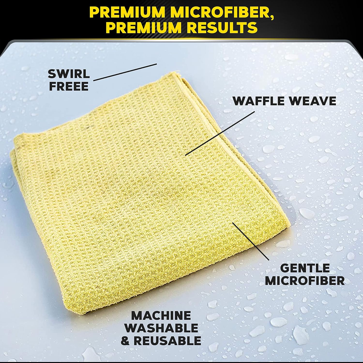 Meguiar's Water Magnet Microfiber Drying Towel, Premium Car Wash Microfiber Towel That�s Super Plush, Water Absorbent & Scratch-Free Big Microfiber Towels for Cars, 1 Pack - Image 4