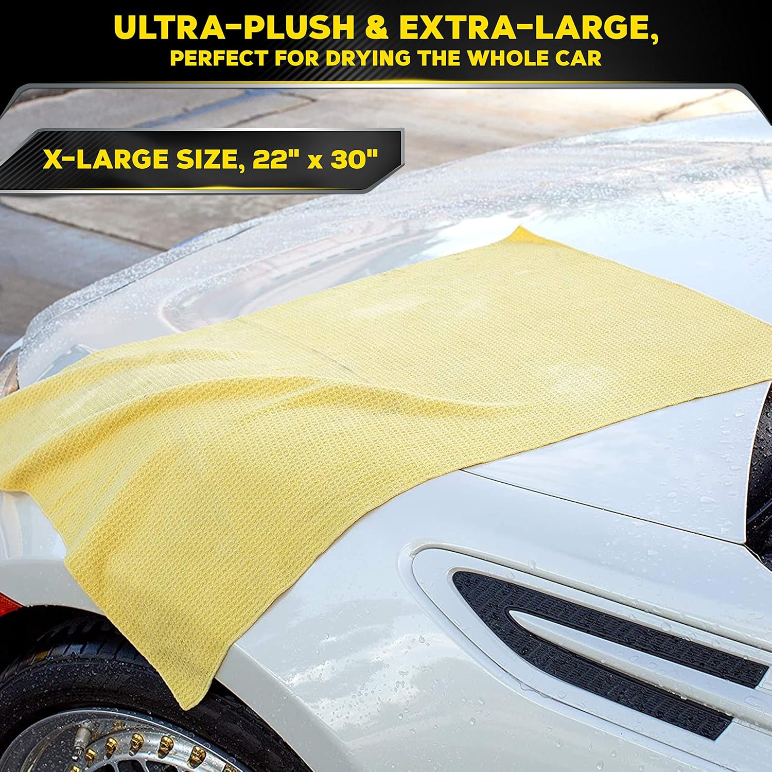 Meguiar's Water Magnet Microfiber Drying Towel, Premium Car Wash Microfiber Towel That�s Super Plush, Water Absorbent & Scratch-Free Big Microfiber Towels for Cars, 1 Pack - Image 6
