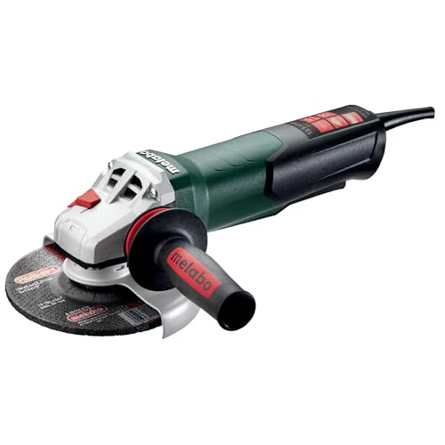 Metabo 6-Inch Angle Grinder, 13.5 Amp, 9,600 RPM, Electronics, Non-locking Paddle Switch, Made in Germany, WEP 15-150 Quick, 600488420, Green