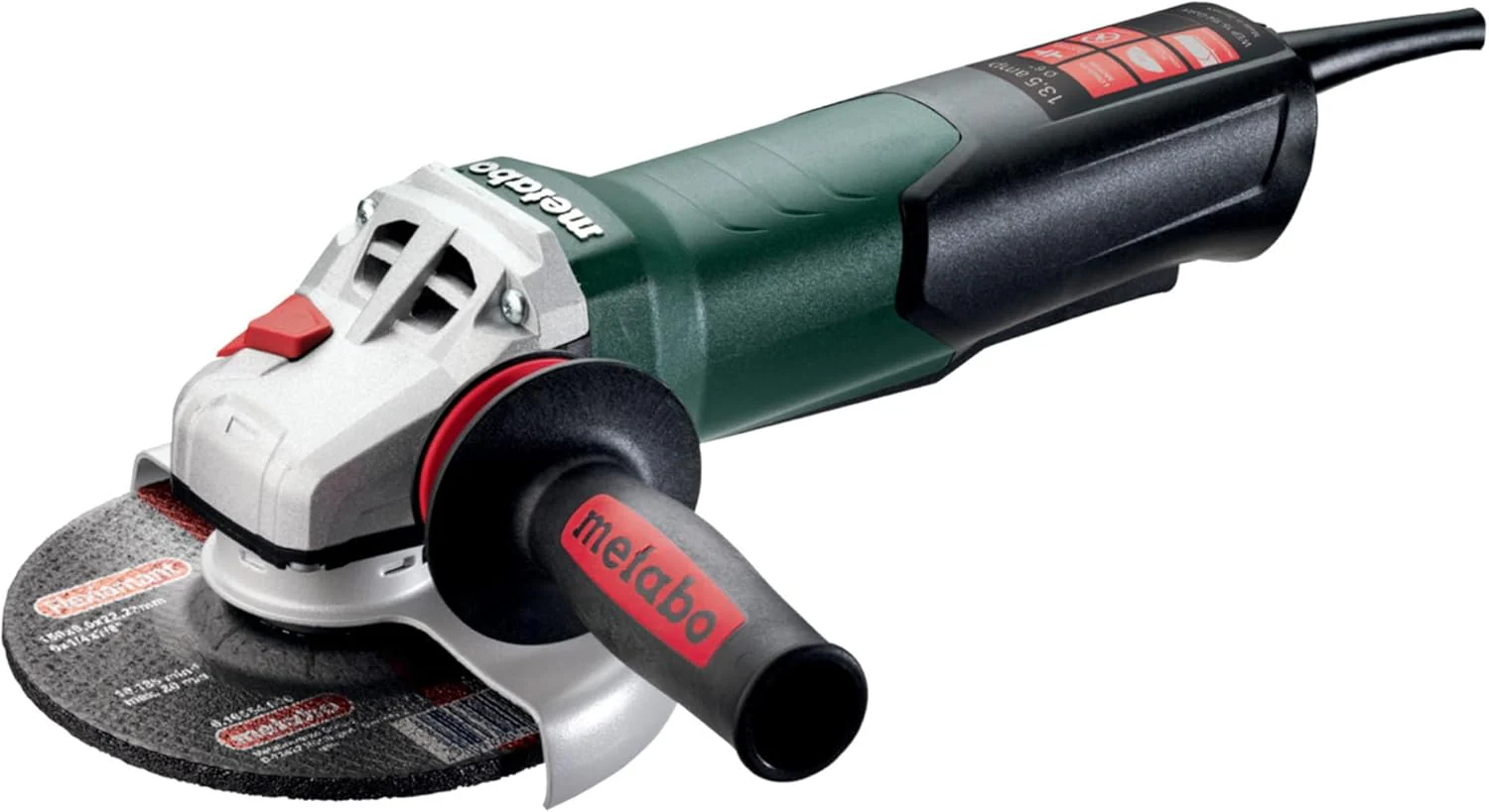 Metabo 6-Inch Angle Grinder | 13.5 Amp | 9,600 RPM | Electronics | Non-locking Paddle Switch | WEP 15-150 Quick - Image 2