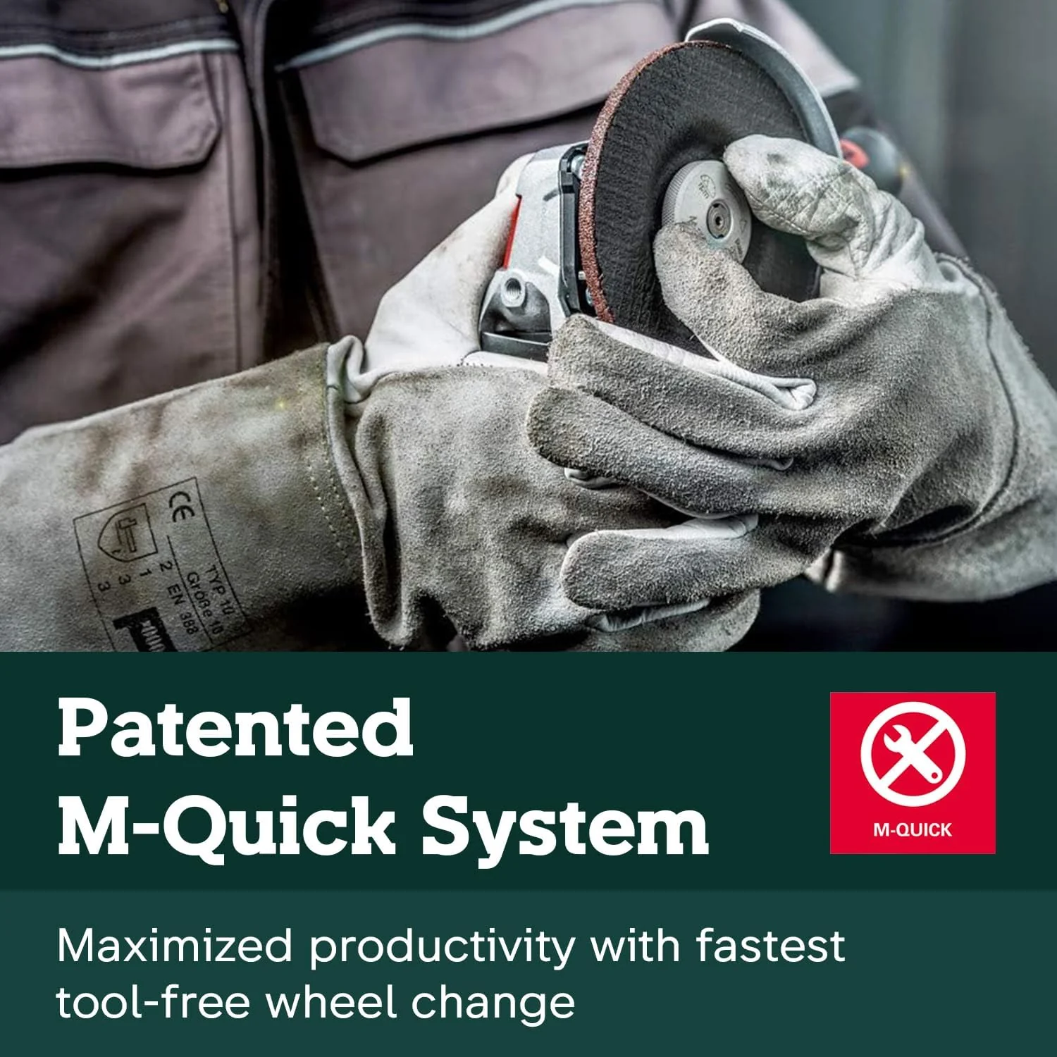 Metabo 6-Inch Angle Grinder | 13.5 Amp | 9,600 RPM | Electronics | Non-locking Paddle Switch | WEP 15-150 Quick - Image 7