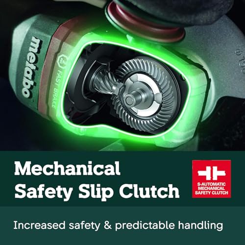 Metabo 6-Inch Angle Grinder, 13.5 Amp, 9,600 RPM, Electronics, Non-locking Paddle Switch, Made in Germany, WEP 15-150 Quick, 600488420, Green - Image 5