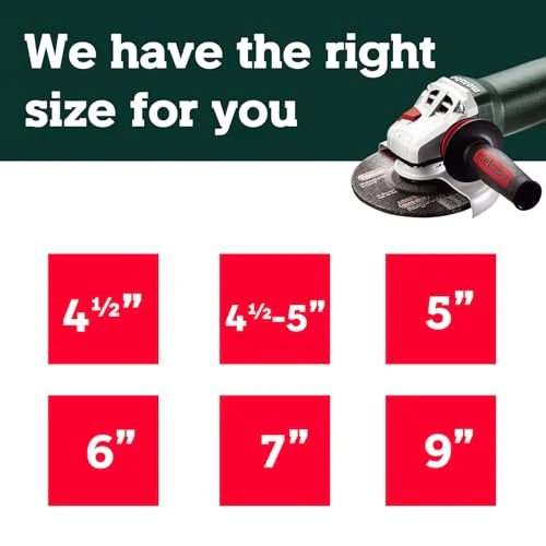 Metabo 6-Inch Angle Grinder, 13.5 Amp, 9,600 RPM, Electronics, Non-locking Paddle Switch, Made in Germany, WEP 15-150 Quick, 600488420, Green - Image 8