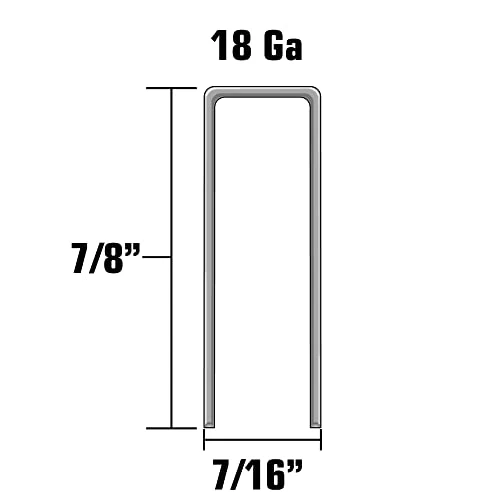 Metabo HPT 18 Gauge Staples And Plastic Caps | 7/16 In. Crown, 7/8-in Leg Length | Electro Galvanized | 2,000 Count | 31102SHPT - Image 2