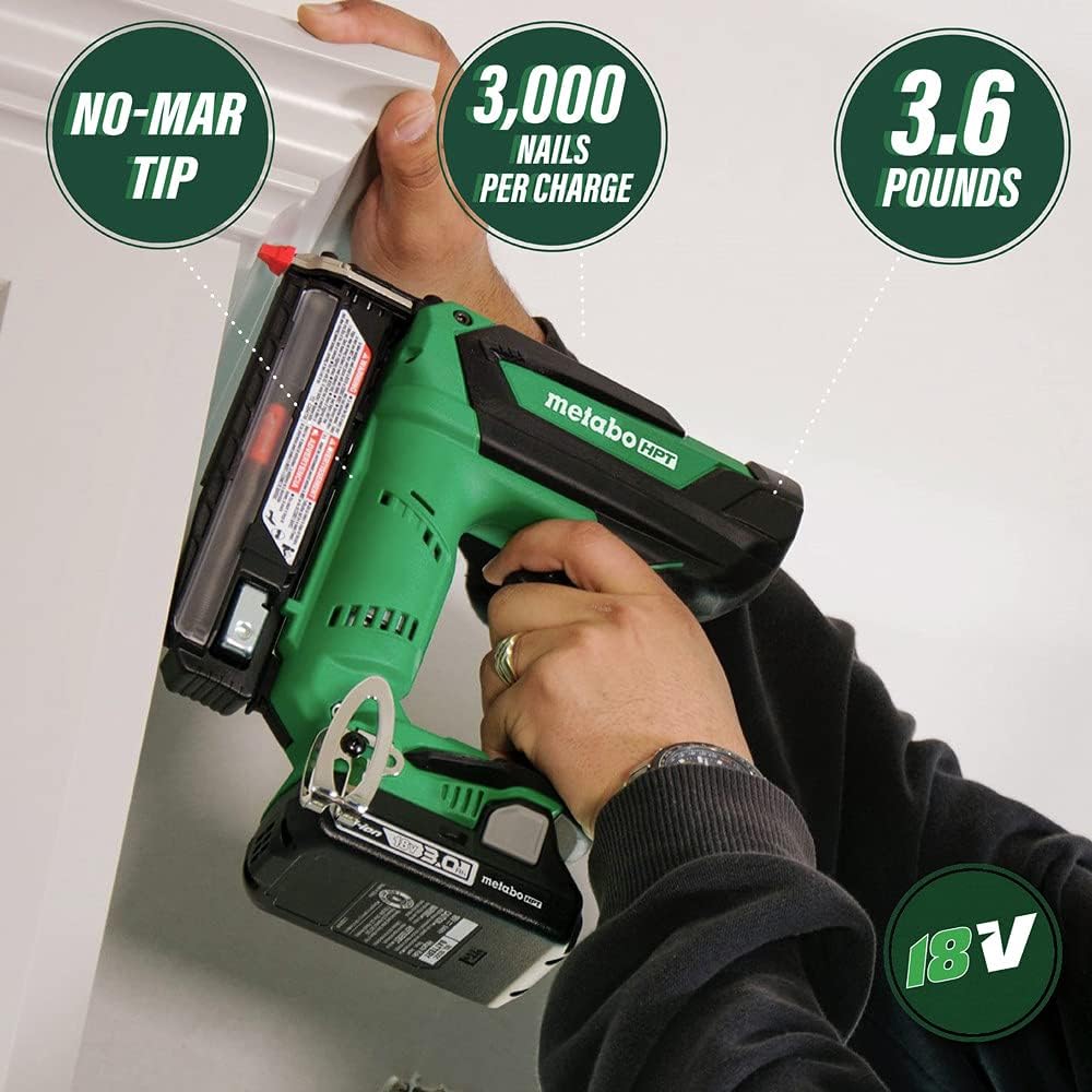 Metabo HPT 18V Cordless Pin Nailer, Tool Only - No Battery, 5/8-Inch up to 1-3/8-Inch Pin Nails, 23-Gauge, Holds 120 Nails, Lifetime Tool Warranty (NP18DSALQ4) - Image 5