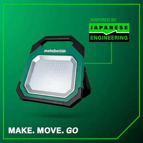 Metabo HPT 18V MultiVolt Cordless 10,000 Lumen LED Work Light, 15 Settings Adjustable Brightness, Portable Work Light with USB Charging Port, Water & Dust Resistant, Tool Body Only, UB18DDQ4 - Image 10
