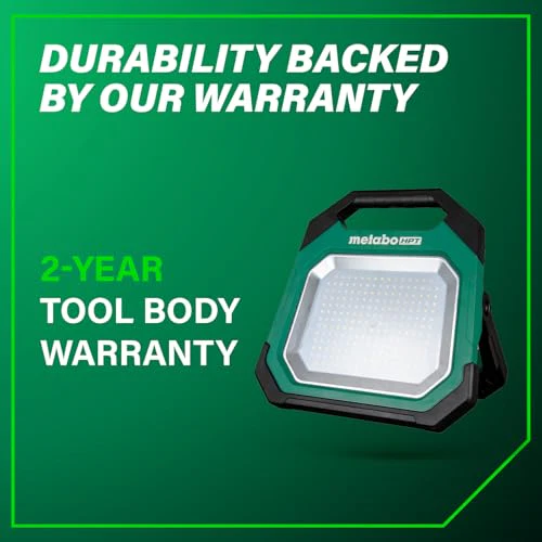 Metabo HPT 18V MultiVolt Cordless 10,000 Lumen LED Work Light, 15 Settings Adjustable Brightness, Portable Work Light with USB Charging Port, Water & Dust Resistant, Tool Body Only, UB18DDQ4 - Image 11