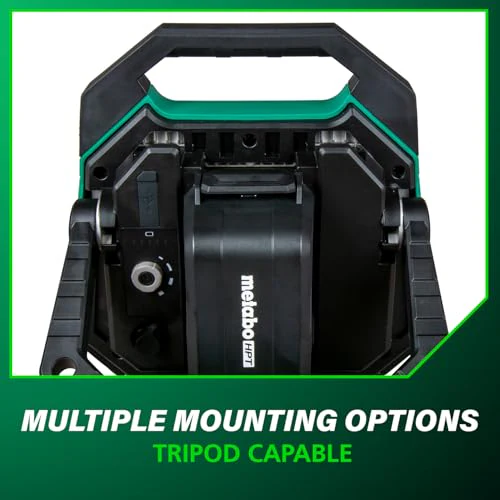Metabo HPT 18V MultiVolt Cordless 10,000 Lumen LED Work Light, 15 Settings Adjustable Brightness, Portable Work Light with USB Charging Port, Water & Dust Resistant, Tool Body Only, UB18DDQ4 - Image 7