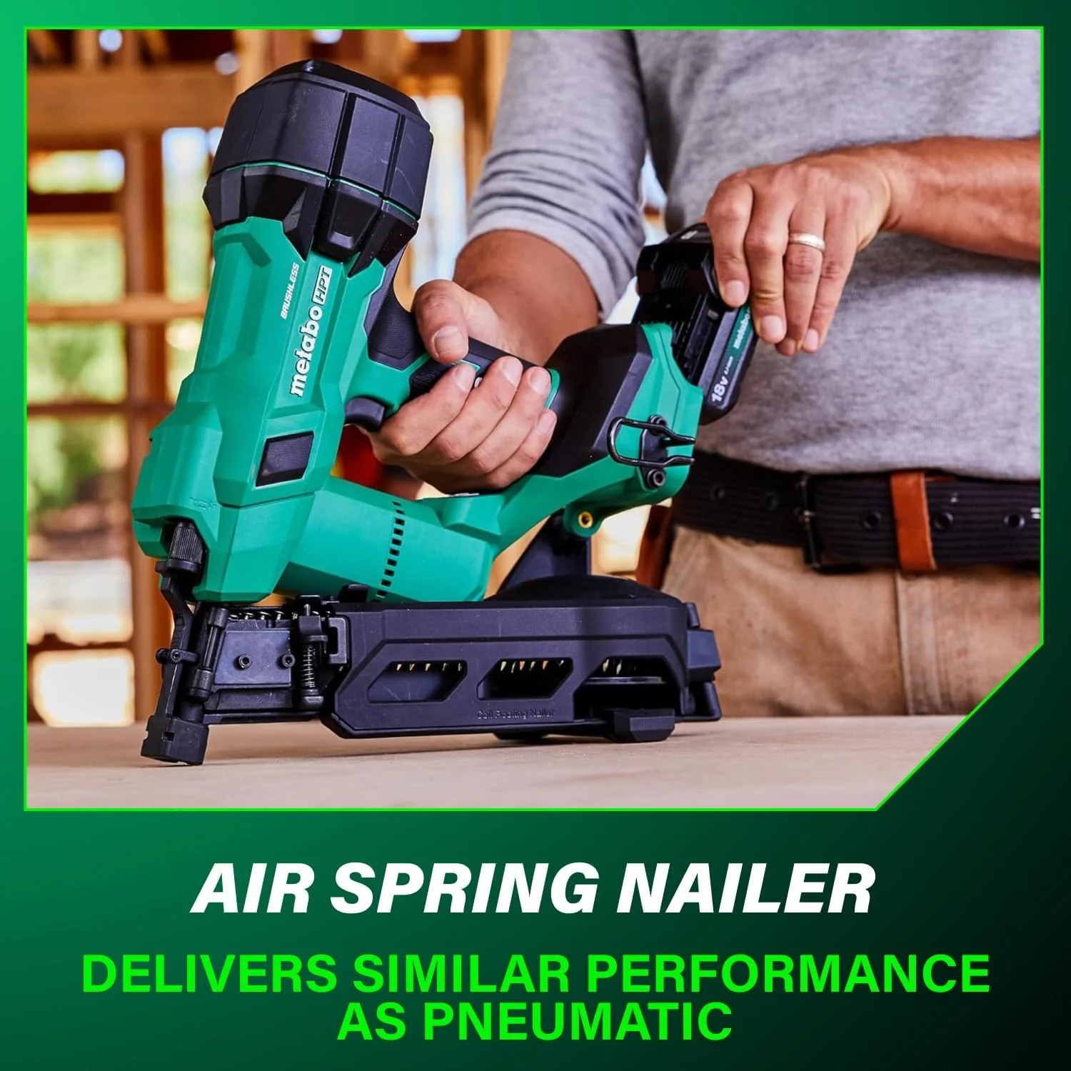 Metabo HPT 18V MultiVolt Cordless Coil Roofing Nailer Kit, 500 Nails Per Charge, Up to 1-3/4-Inch Roofing Nails, Includes Vinyl Siding Adapter, NV1845DA - Image 10