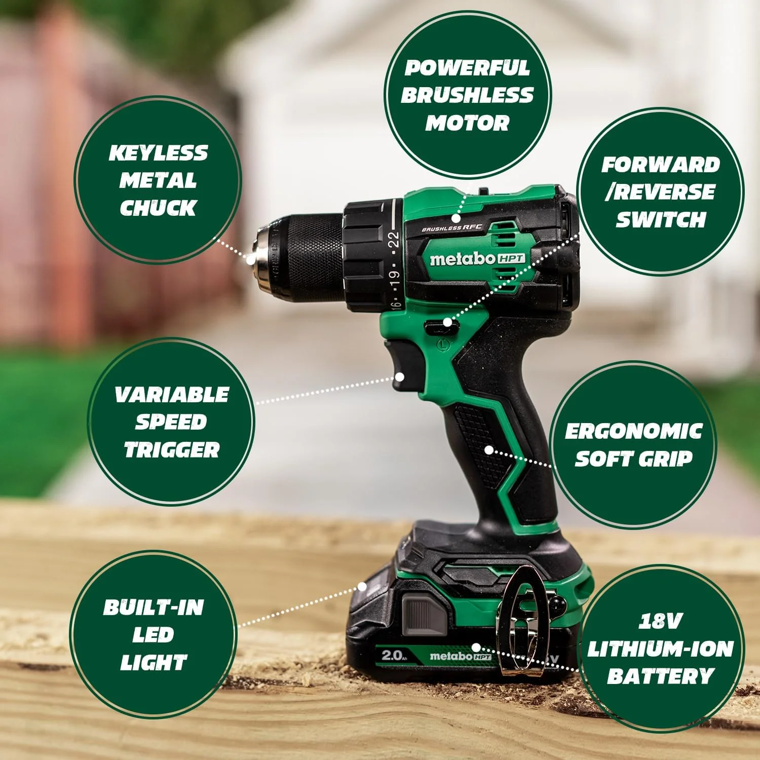 Metabo HPT 18V Multi-Volt Cordless Driver Drill Kit | 620 in-lbs. of Torque | DS18DEX - Image 5