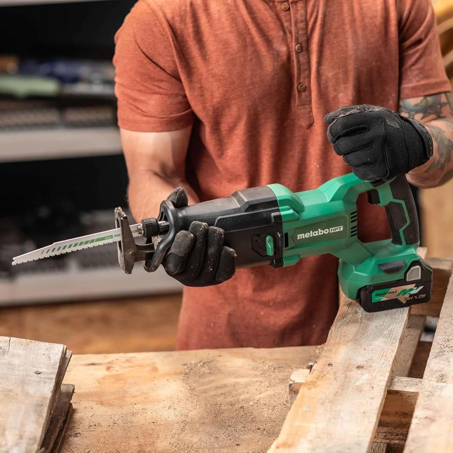 Metabo HPT 18V Multi-Volt Cordless Reciprocating Saw | CR18DBQ4 (Bare Tool) - Image 8