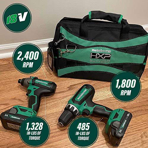 Metabo HPT 18V Multi-Volt Hammer Drill and Impact Driver Combo Kit | Cordless | 2-2.0Ah Li-Ion Batteries w/Fuel Gauge | Lifetime Tool Warranty | KC18DFX - Image 2