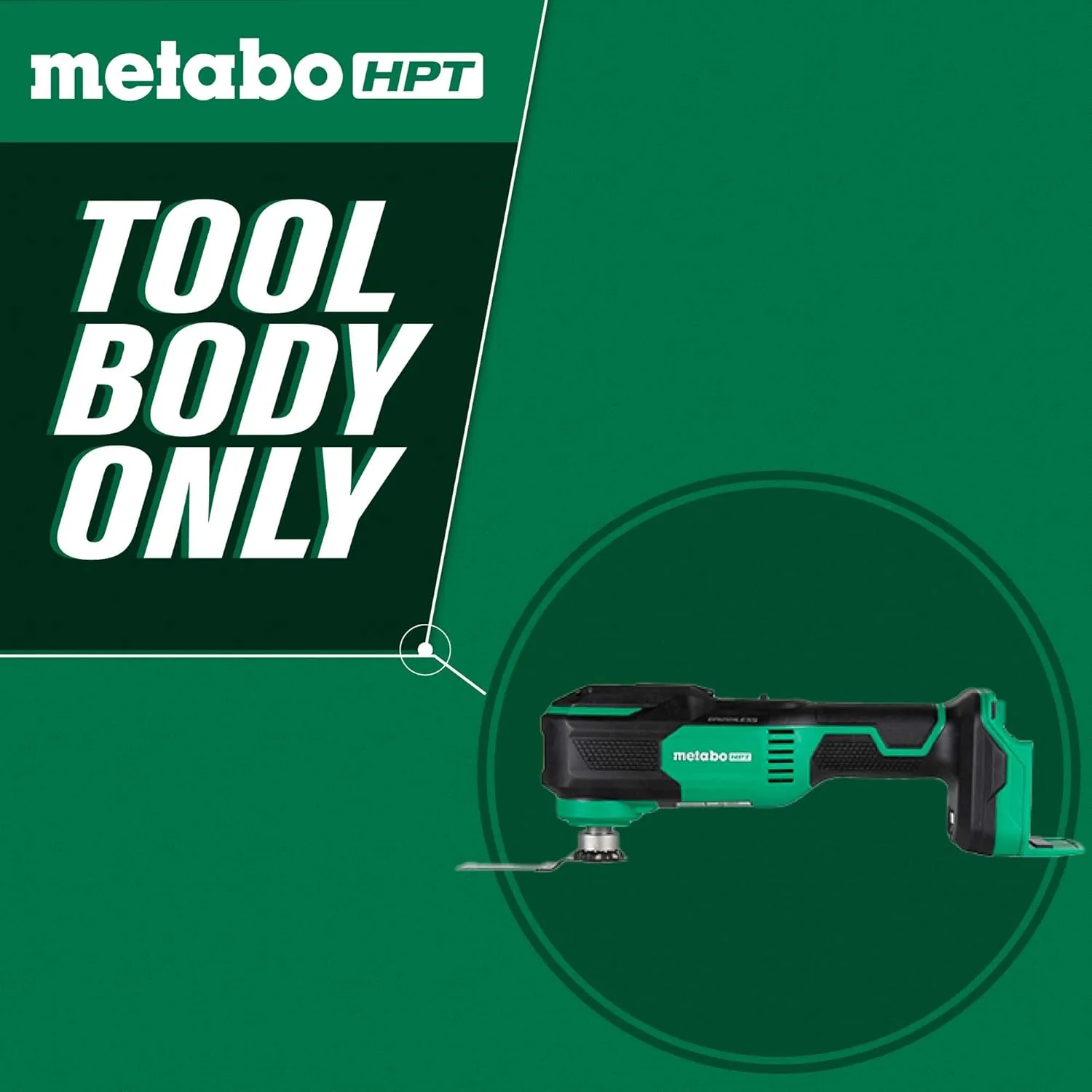 Metabo HPT 18V MultiVolt Cordless Oscillating Multi-Tool, Low Vibration Design, Universal Tool Design, 6 Speed Settings, User Vibration Protection, Starlock, Tool Body Only, CV18DAQ4 - Image 3