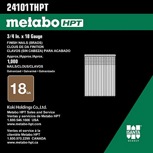 Metabo HPT 3/4 Inch 18 Gauge Brad Finish Nail | 1,000 Count | 24101THPT - Image 3