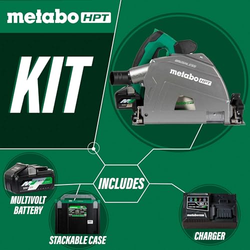 Metabo HPT 36V MultiVolt� Cordless Circular Track Saw Kit, Includes 1-36V/4.0Ah Battery, 6-1/2-Inch Blades, Hard Case, 2-19/32-Inch Cutting Depth, Lifetime Tool Warranty, C3606DPA - Image 2