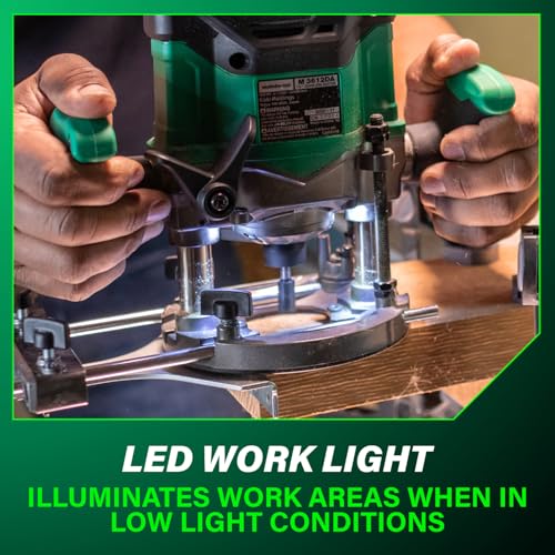 Metabo HPT 36V MultiVolt Cordless Plunge Router Kit | Includes 1/2-Inch and 1/4-Inch Collets | Variable Speed | Optional AC Adapter | M3612DA - Image 8
