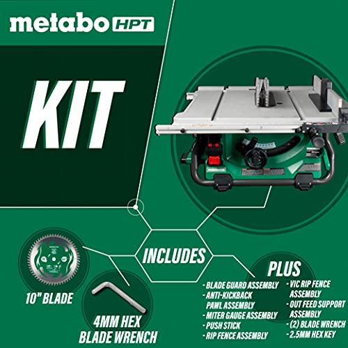 Metabo HPT 36V MultiVolt Cordless Table Saw | 10-Inch Blade | Tool Only - No Battery | C3610DRJQ4 - Image 3