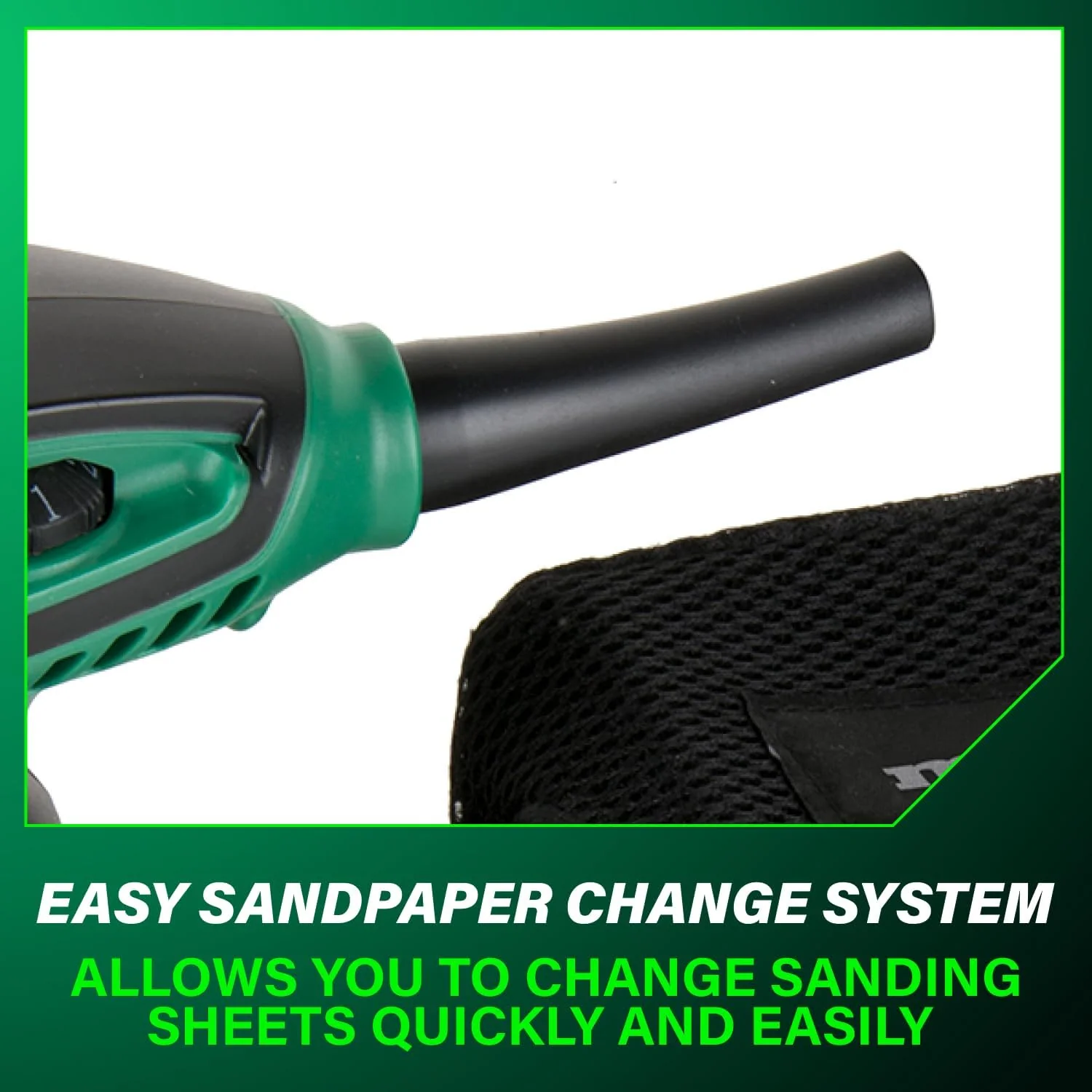 Metabo HPT 5-Inch Random Orbit Finishing Sander, Variable Speed, Palm-Style Comfort Grip, 230W 2.8 Amp Motor, 9,000-13,000 RPM, Dust Collection Hose Connector, Compact and Lightweight Design, SV13YST - Image 9