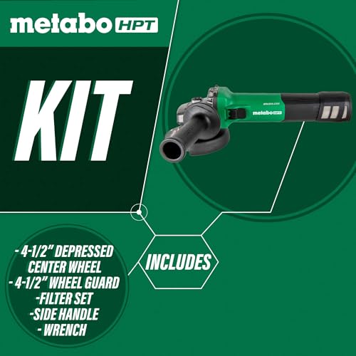 Metabo HPT Angle Grinder | 4-1/2-Inch | 12 Amp | AC Brushless Motor | Variable Speed | 3-Position Side Handle | G12VE2 - Image 4
