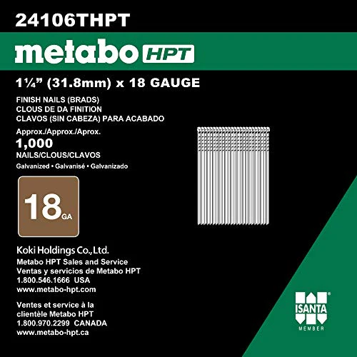 Metabo HPT Brad Nails | 1-1/4 Inch x 18 Gauge | Electro Galvanized | Smooth | 1,000 Count | 24106THPT - Image 3