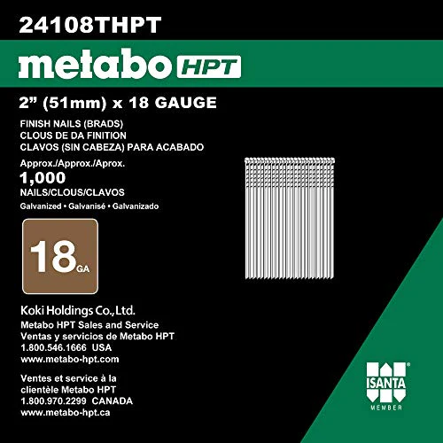 Metabo HPT Brad Nails | 2 Inch x 18 Gauge | Electro Galvanized | Smooth | 1,000 Count | 24108THPT - Image 3